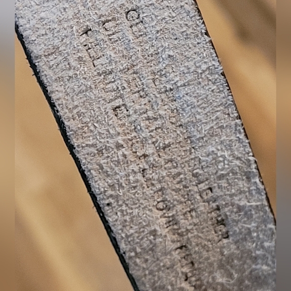 LIZ CLAIBORNE Genuine Leather Belt, Dark Grey with Silver Tone Hardware - Picture 13 of 16